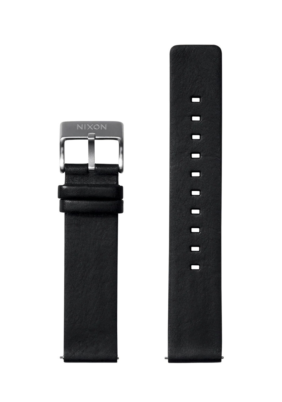 20mm Veg Tanned Leather Band - Negro