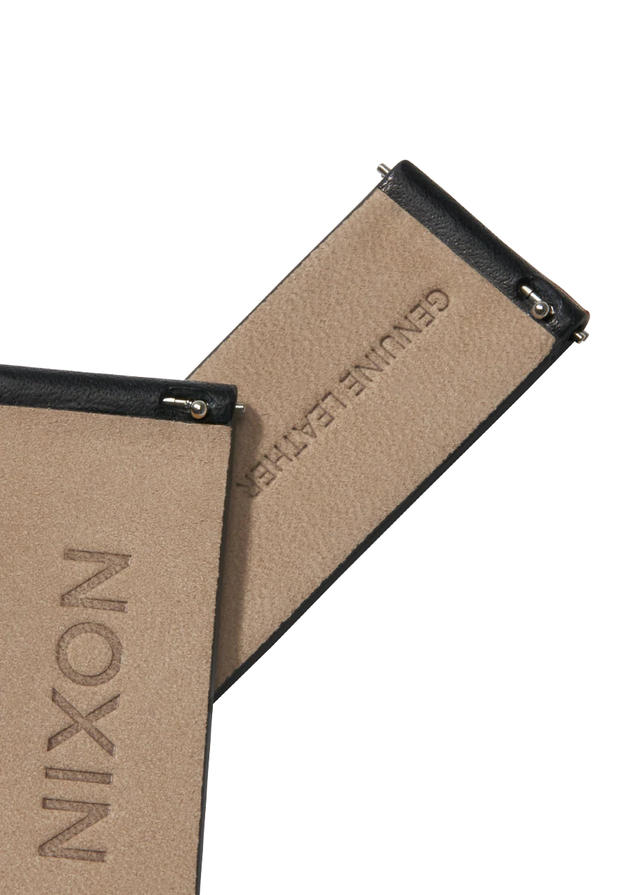 20mm Veg Tanned Leather Band - Negro - Imagen 3