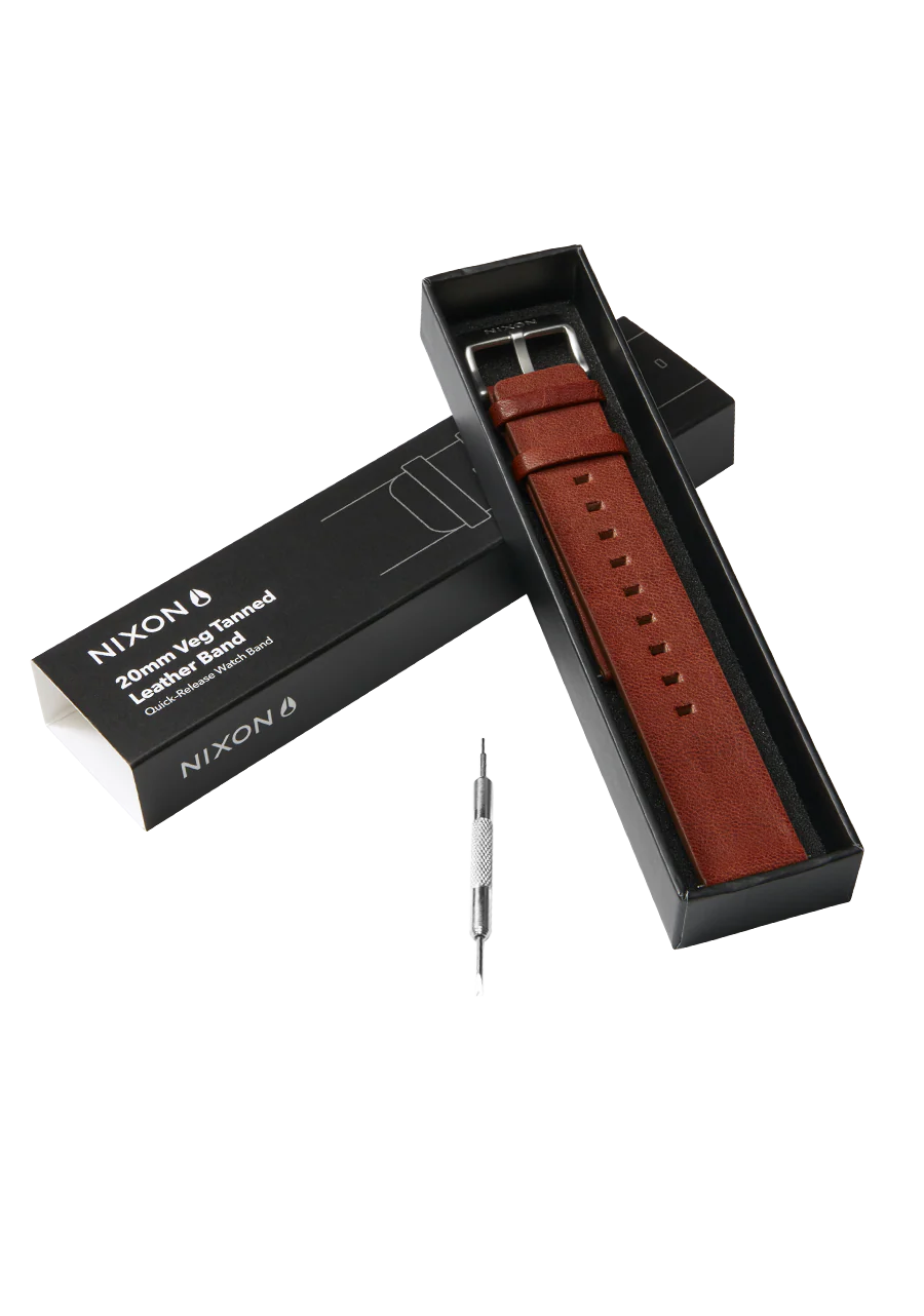 Correa de cuero curtido vegetal de 20 mm - Coñac - Imagen 4