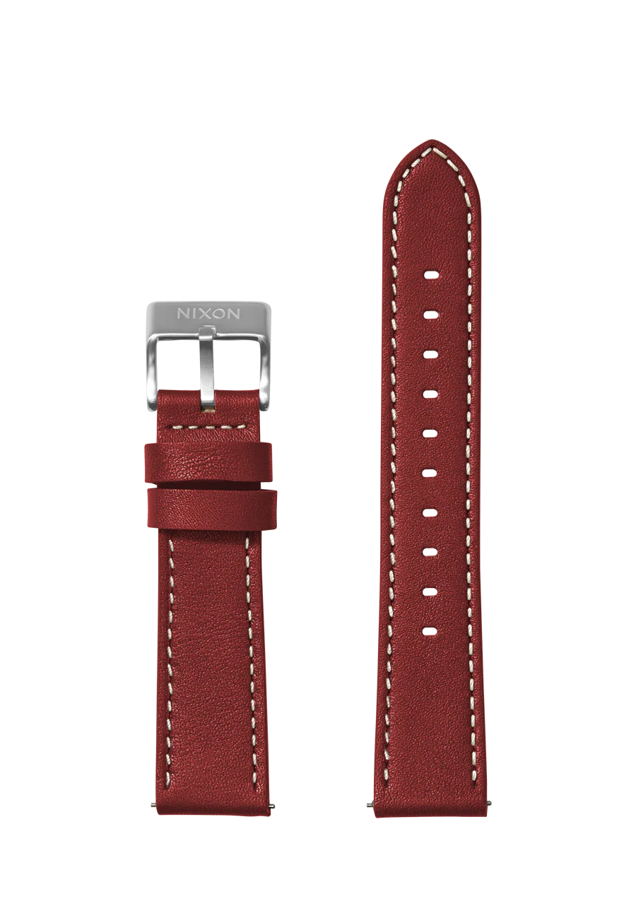 Correa de cuero cosida de 20 mm - Arándano