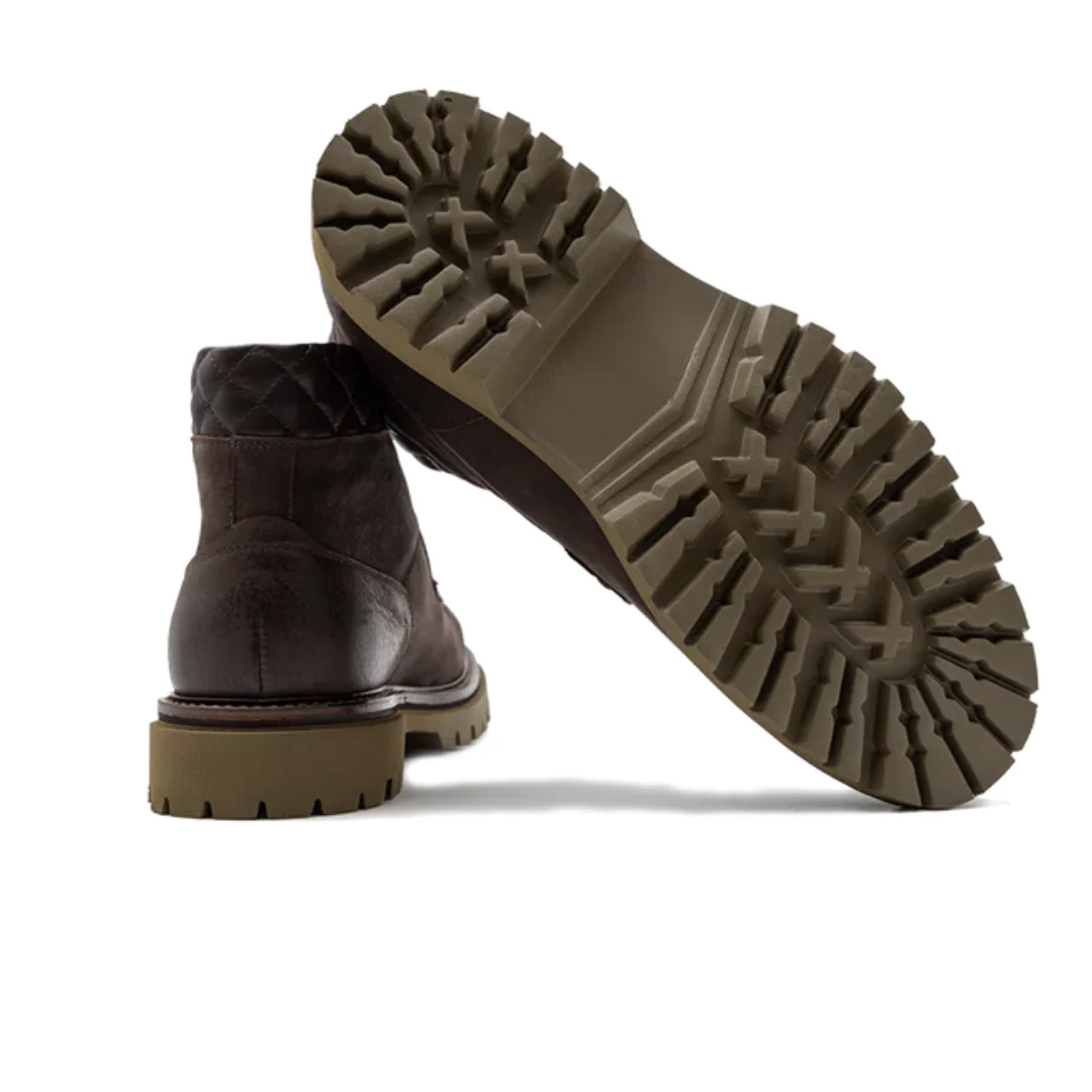Botas de Cuero Marr贸n oscuro para Hombre con Suela Gruesa y Costuras Reforzadas - Imagen 3