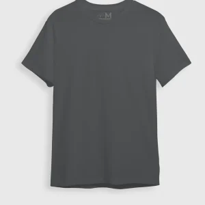 Camiseta básica Semi-oversize Gris piedra  (UNISEX)
