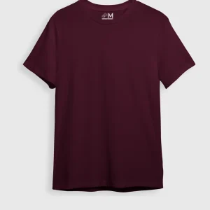 Camiseta básica Semi-oversize Vino (UNISEX)