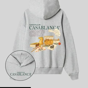 Hoodie Gris Jaspeado Casa Blanca  (UNISEX)