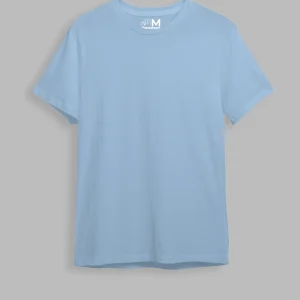 Camiseta básica Semi-oversize Celeste (UNISEX)