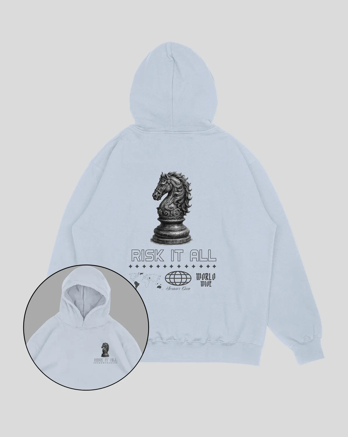 Hoodie agua ajedrez (UNISEX)