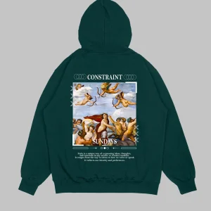 Hoodie verde botella Constraint (UNISEX)