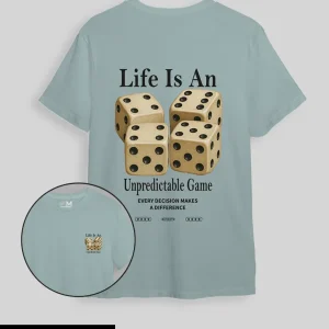 Camiseta verde Surf Dados (UNISEX)