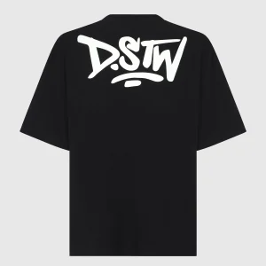 Polo para Hombre Dunkelvolk OVERSIZE LOGO DSTW PUFF LOGO BLK