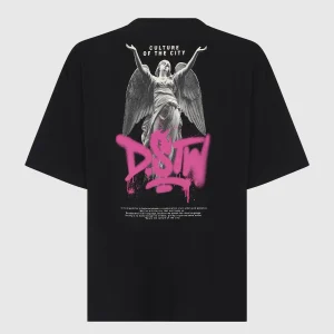 Polo para Hombre Dunkelvolk OVERSIZE GRAPHIC HOLY DSTW BLK