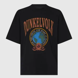 Polo para Hombre Dunkelvolk OVERSIZE GRAPHIC DSTW WORLDWIDE BLK
