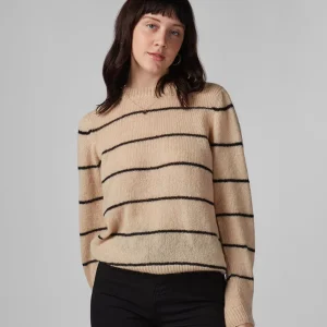 Chompa para Mujer DVK PREMIUM STRIPES BABY ALPACA BEI