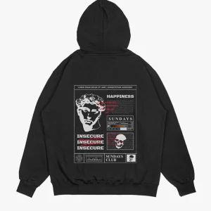 Hoodie negro Insecure (UNISEX)