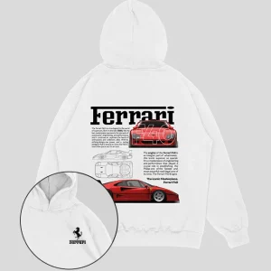 Hoodie Blanco Ferrari F40 (UNISEX)