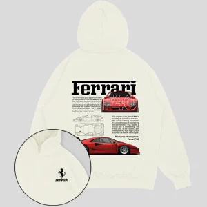 Hoodie Hueso Ferrari F40 (UNISEX)