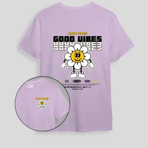 Camiseta lila good vibes(UNISEX)