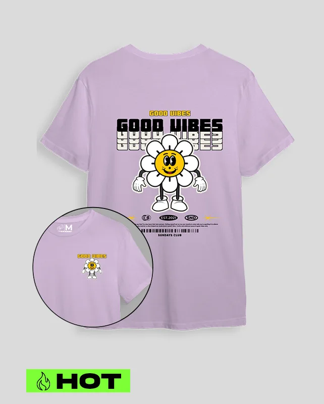 Camiseta lila good vibes(UNISEX)