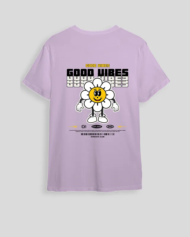 Camiseta lila good vibes(UNISEX) - Imagen 3