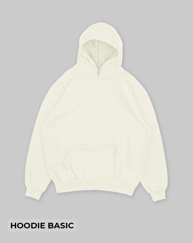 Hoodie basic Blanco Hueso (UNISEX)