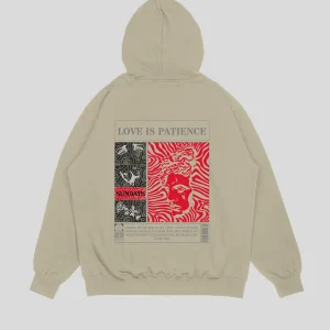 Hoodie Beige Patience (UNISEX)
