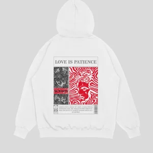 Hoodie Blanco Patience (UNISEX)