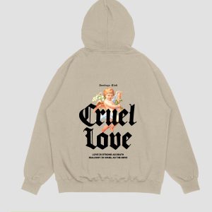 Hoodie Beige Cruel love (UNISEX)