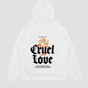 Hoodie Blanco Cruel love (UNISEX)