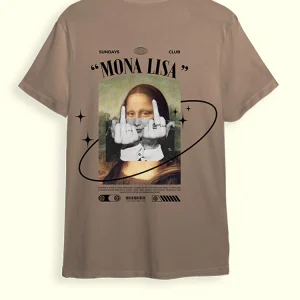 Camiseta café claro Mona Lisa (UNISEX)