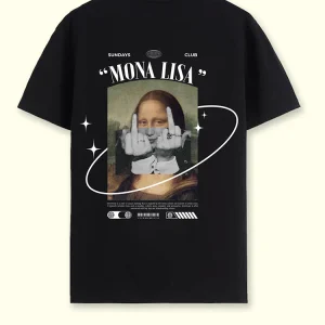 Camiseta negra Mona Lisa (UNISEX)