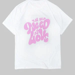 Camiseta Blanca need love (UNISEX)