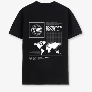 Camiseta Negra Continente (UNISEX)