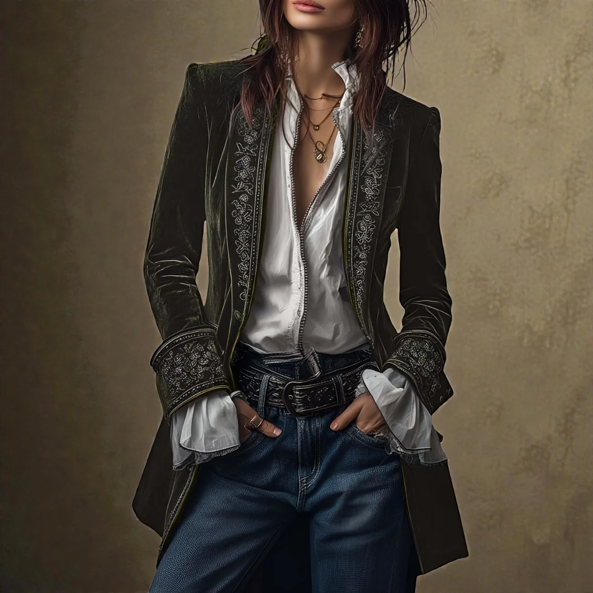 Nuria™ | Elegante Chaqueta de Terciopelo - Imagen 9