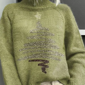 Laura - Suéter navideño con árbol de Navidad brillante