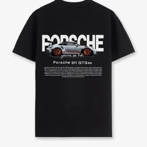 Camiseta negra Porsche (UNISEX)