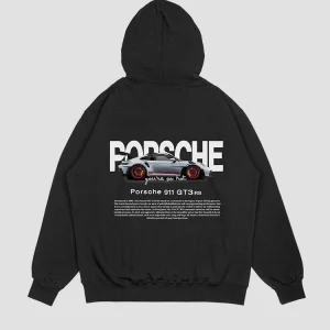 Hoodie Negro porsche (UNISEX)