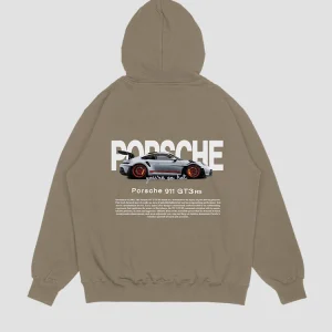 Hoodie Verde oliva porsche (UNISEX)