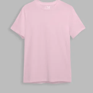 Camiseta básica Semi-oversize Rosa (UNISEX)