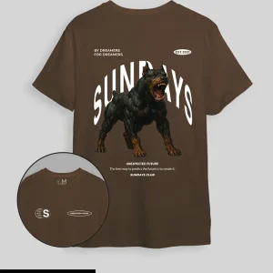 Camiseta Cafe Oscuro Rottweiler(UNISEX)