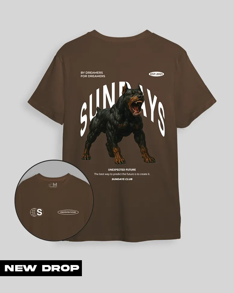 Camiseta Cafe Oscuro Rottweiler(UNISEX)