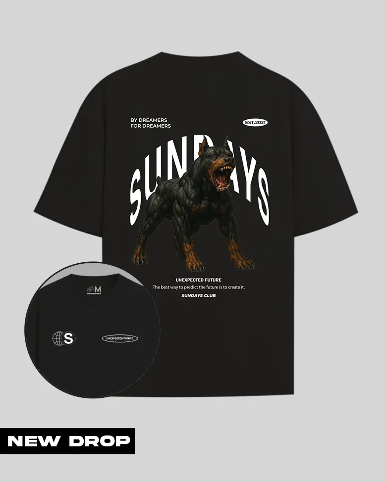 Camiseta negra Rottweiler(UNISEX)