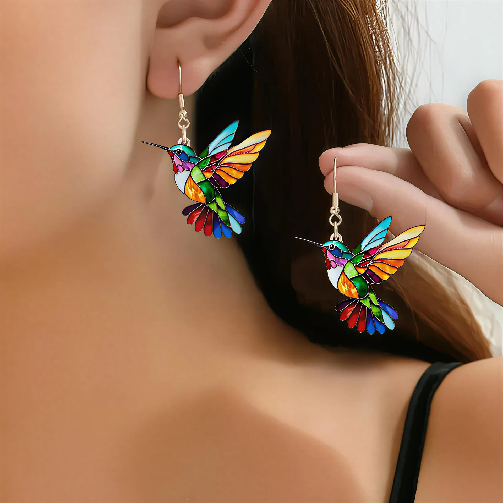 Pendientes Colibrí Amuleto Collar Regalo – Edición Limitada - Imagen 3