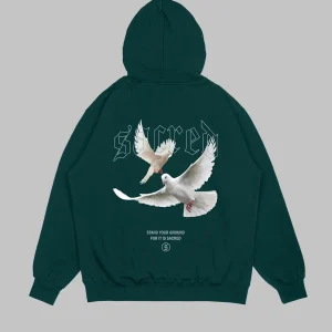 Hoodie Verde Botella Sacred (UNISEX)