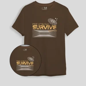 Camiseta cafe oscuro Survive (UNISEX)