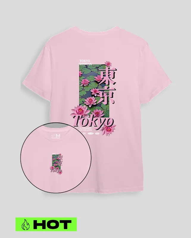 Camiseta rosa tokyo (UNISEX)