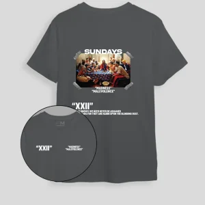 Camiseta gris piedra ultima cena (UNISEX)