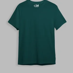 Camiseta básica Semi-oversize Verde Botella (UNISEX)