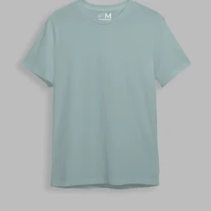 Camiseta básica Semi-oversize Verde surf (UNISEX)