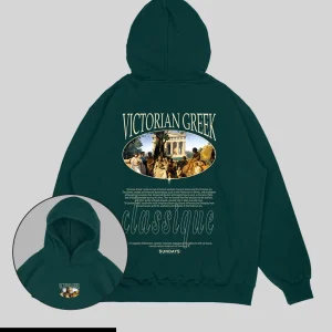 Hoodie Verde botella Victorian  (UNISEX)
