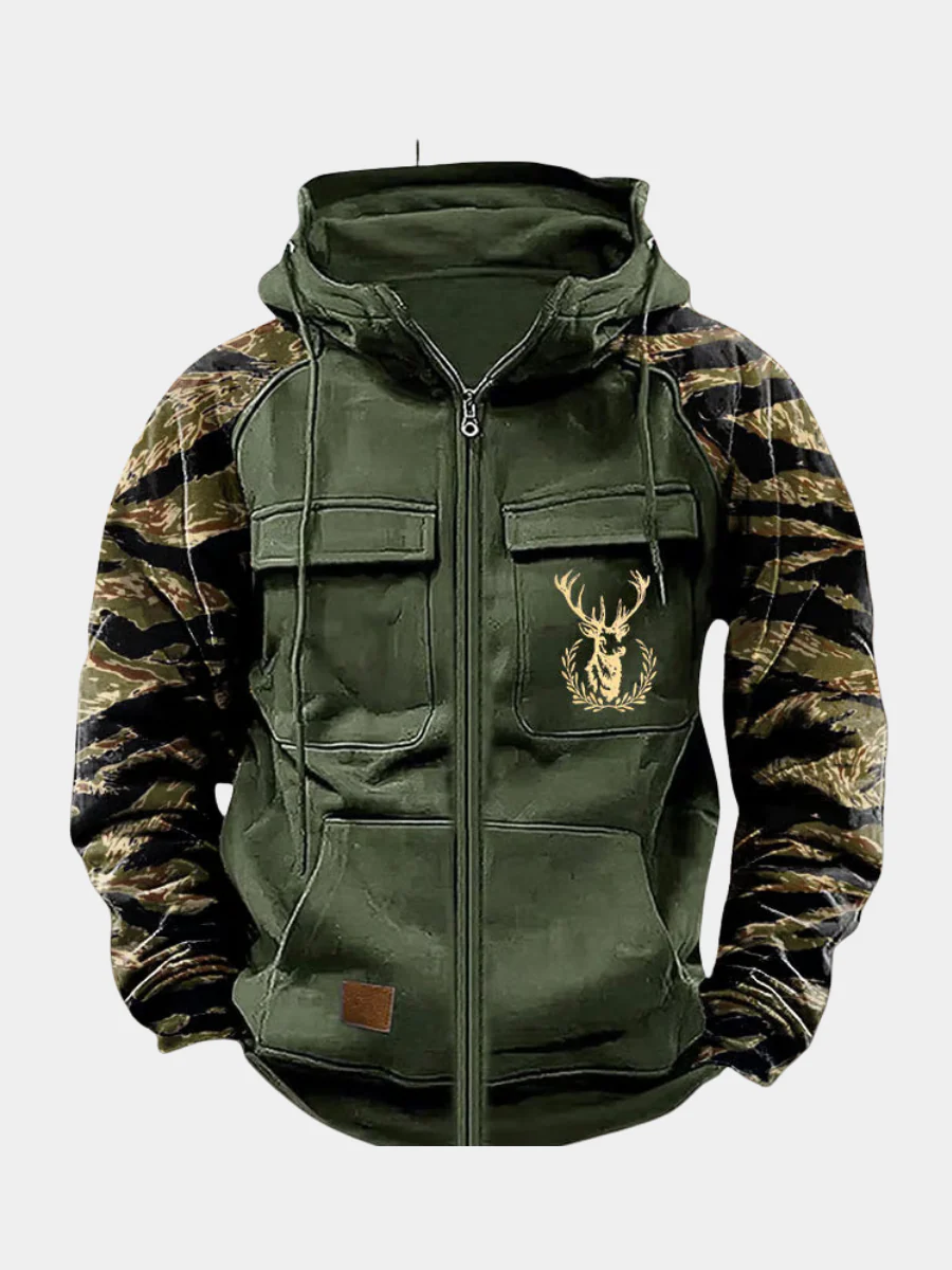 Nordrek™ | Sudadera Táctica con Capucha y Cremallera Multibolsillos