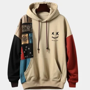 Axel | Sudadera Urbana Patchwork con Capucha